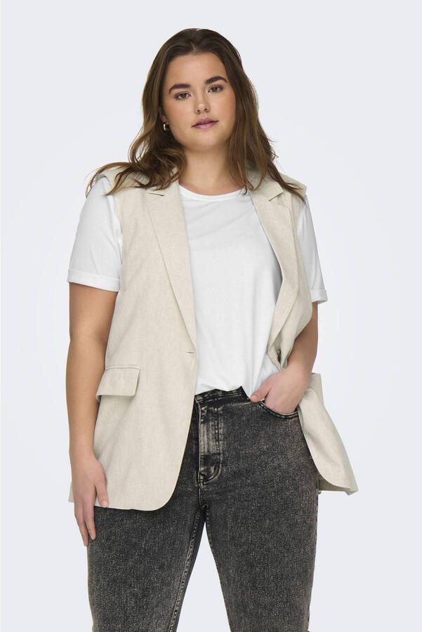 ONLY CARMAKOMA Shirt met korte mouwen CARMOSTER S S FOLD UP TOP JRS NOOS