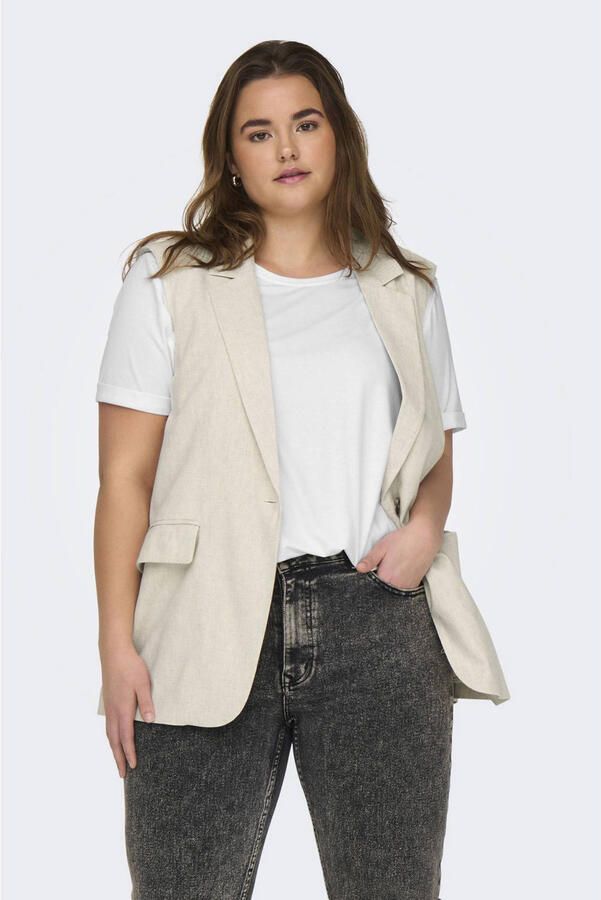 ONLY CARMAKOMA Shirt met korte mouwen CARMOSTER S S FOLD UP TOP JRS NOOS