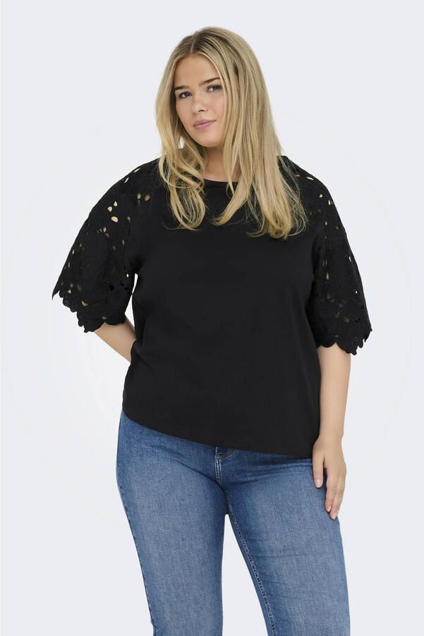 ONLY CARMAKOMA T-shirt zwart - Foto 3