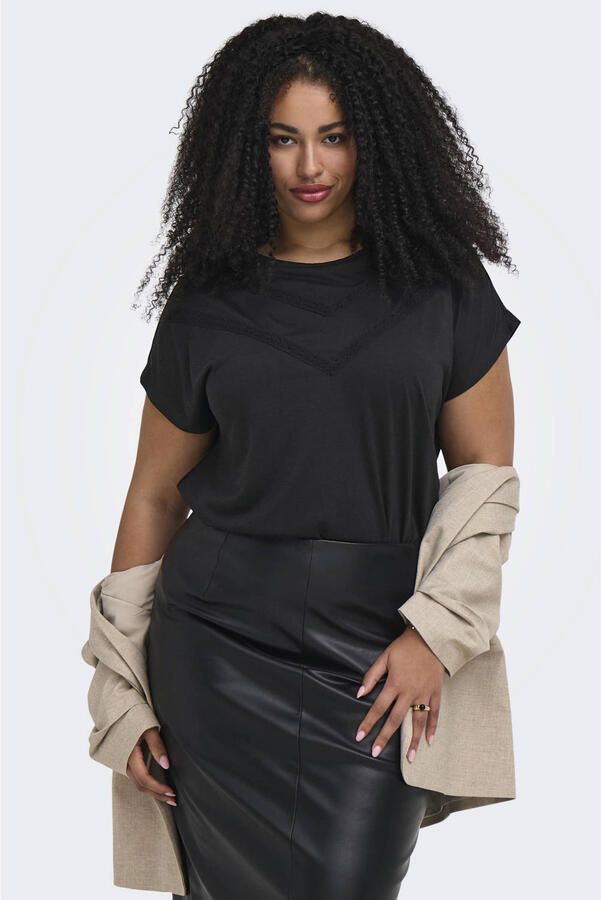 ONLY CARMAKOMA T-shirt zwart