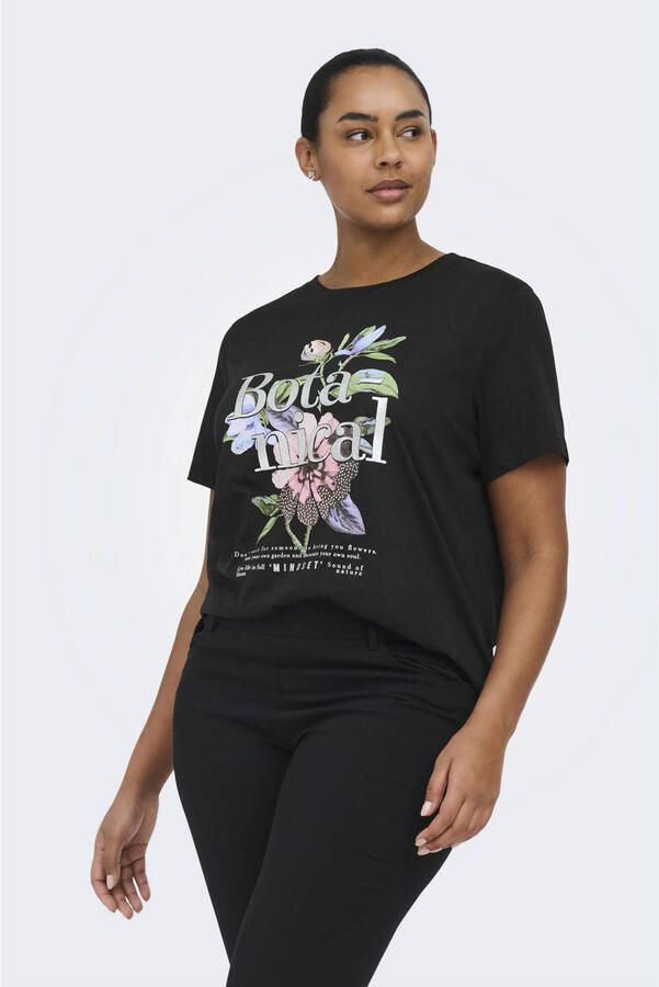 ONLY CARMAKOMA T-shirt zwart