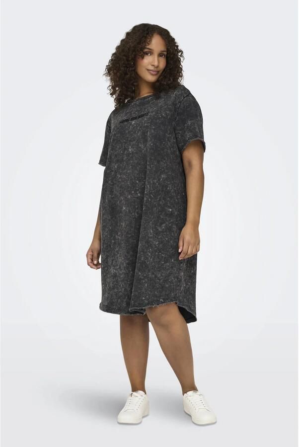 ONLY CARMAKOMA t-shirtjurk antraciet