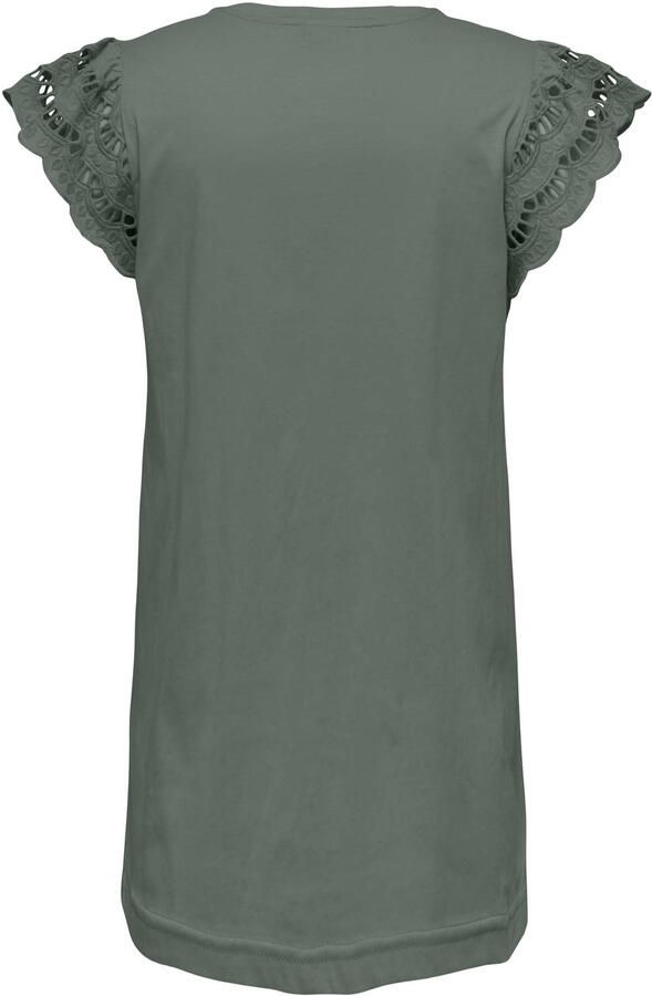 ONLY CARMAKOMA t-shirtjurk met broderie