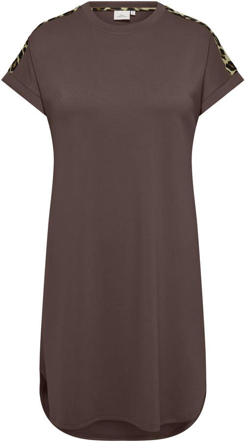 ONLY CARMAKOMA T-shirtjurk Plus Size bruin