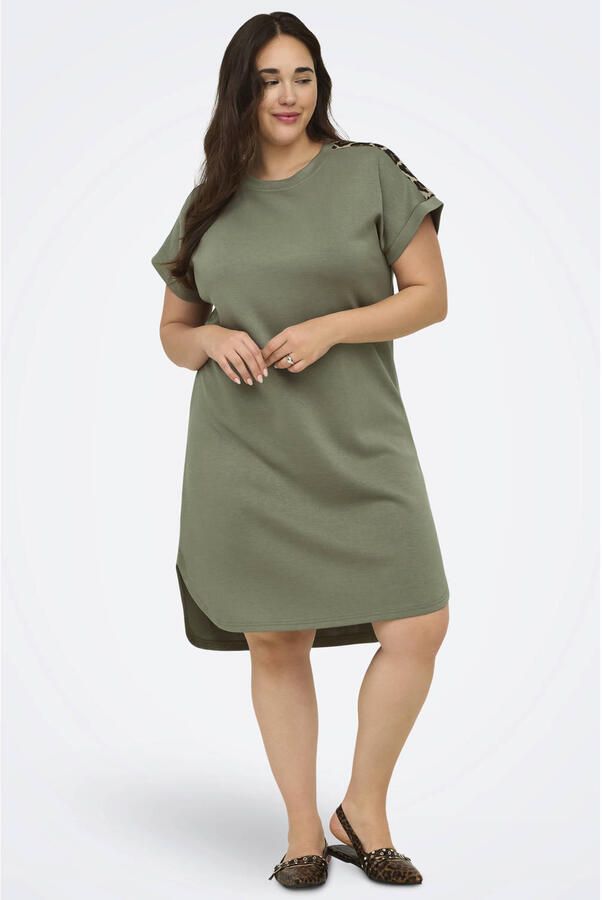 ONLY CARMAKOMA T-shirtjurk Plus Size groen