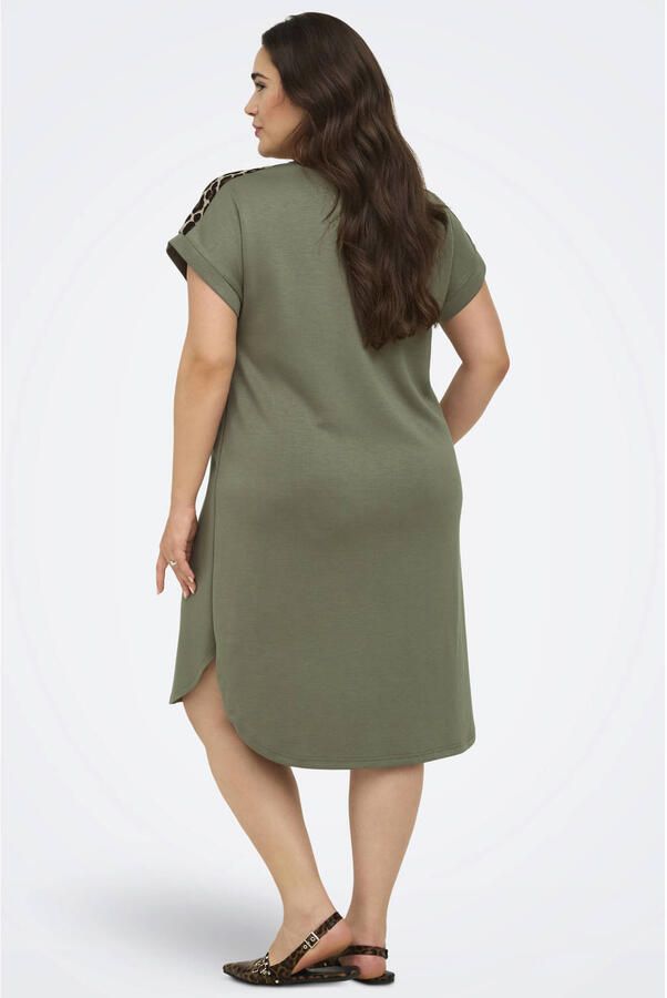 ONLY CARMAKOMA T-shirtjurk Plus Size groen - Foto 2