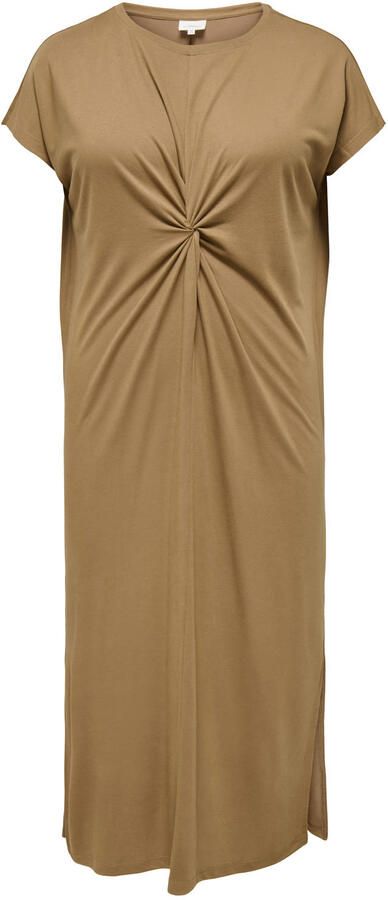 ONLY CARMAKOMA T-shirtjurk zomerjurk bruin