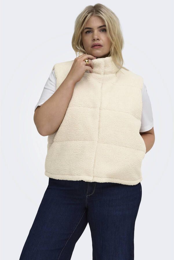 ONLY CARMAKOMA teddy bodywarmer Plus Size ecru - Foto 3