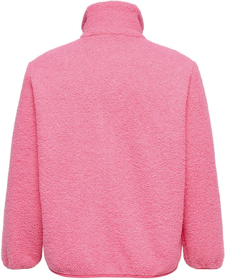 ONLY CARMAKOMA teddy fleecevest Plus Size roze