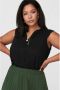 ONLY CARMAKOMA PLUS SIZE blouseshirt van viscose met V-hals model 'MUMI' - Thumbnail 1