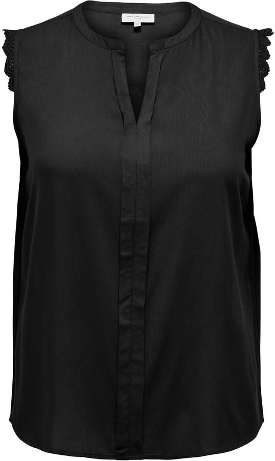 ONLY CARMAKOMA PLUS SIZE blouseshirt van viscose met V-hals model 'MUMI' - Foto 3