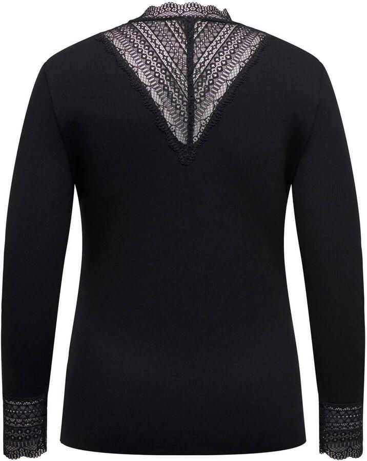 ONLY CARMAKOMA Shirt met lange mouwen CARTILDE RIB LACE L S TOP JRS NOOS - Foto 2