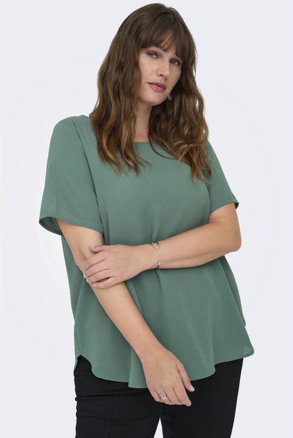 ONLY CARMAKOMA PLUS SIZE blouseshirt met ronde hals