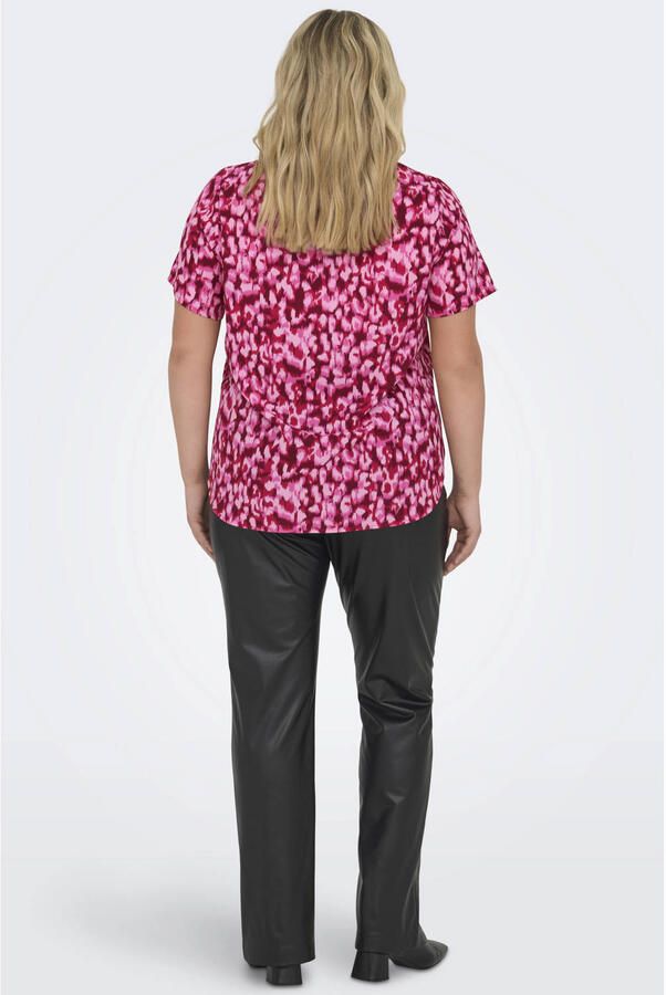 ONLY CARMAKOMA top CARVICA met all over print roze wit