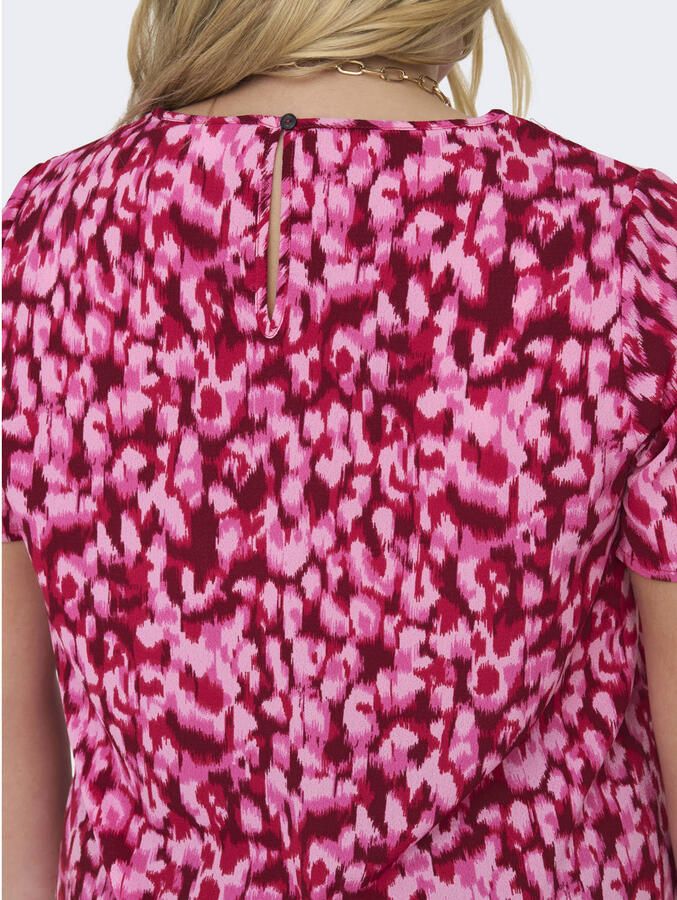 ONLY CARMAKOMA top CARVICA met all over print roze wit - Foto 2