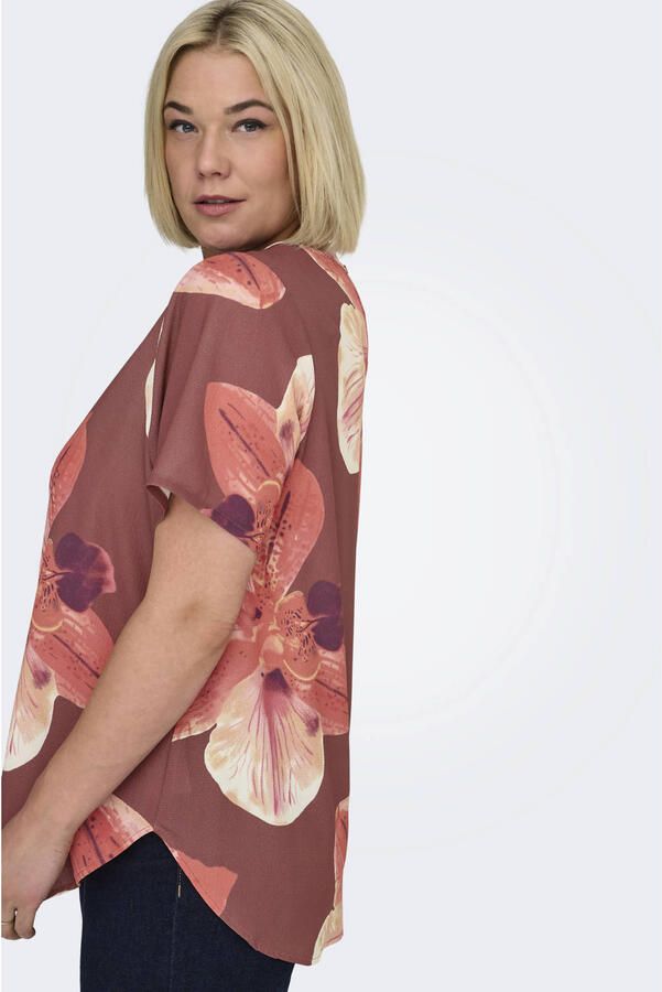 ONLY CARMAKOMA top donkerrood - Foto 3