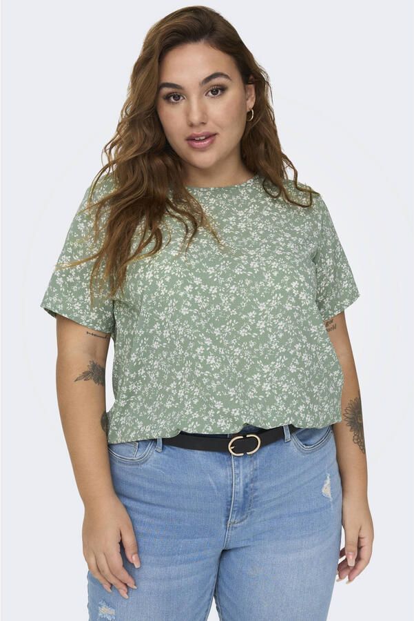 ONLY CARMAKOMA PLUS SIZE blouseshirt met ronde hals