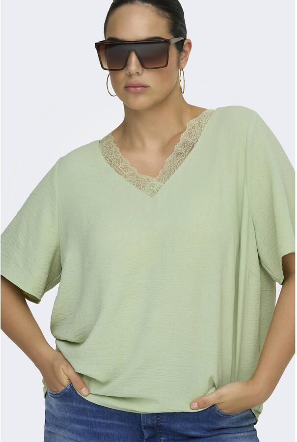 ONLY CARMAKOMA top lichtgroen - Foto 3