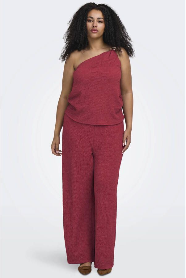 ONLY CARMAKOMA top met 3d applicatie Plus Size rood - Foto 2