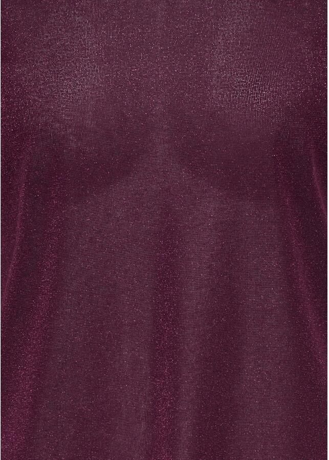 ONLY CARMAKOMA top met glitters Plus Size donkerpaars - Foto 2