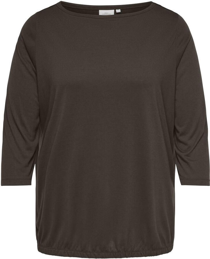 ONLY CARMAKOMA top Plus Size donkerbruin