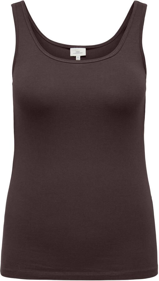ONLY CARMAKOMA top Plus Size donkerbruin
