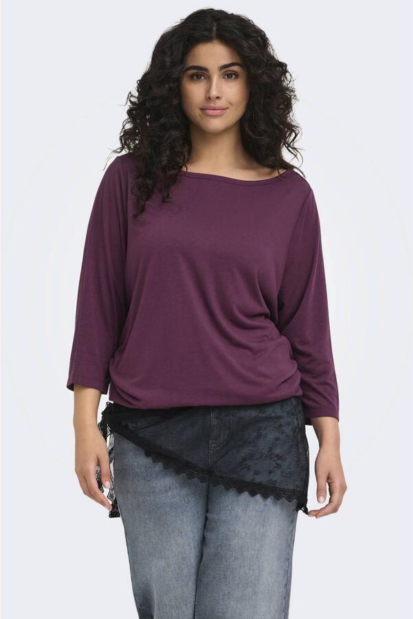 ONLY CARMAKOMA top Plus Size donkerpaars