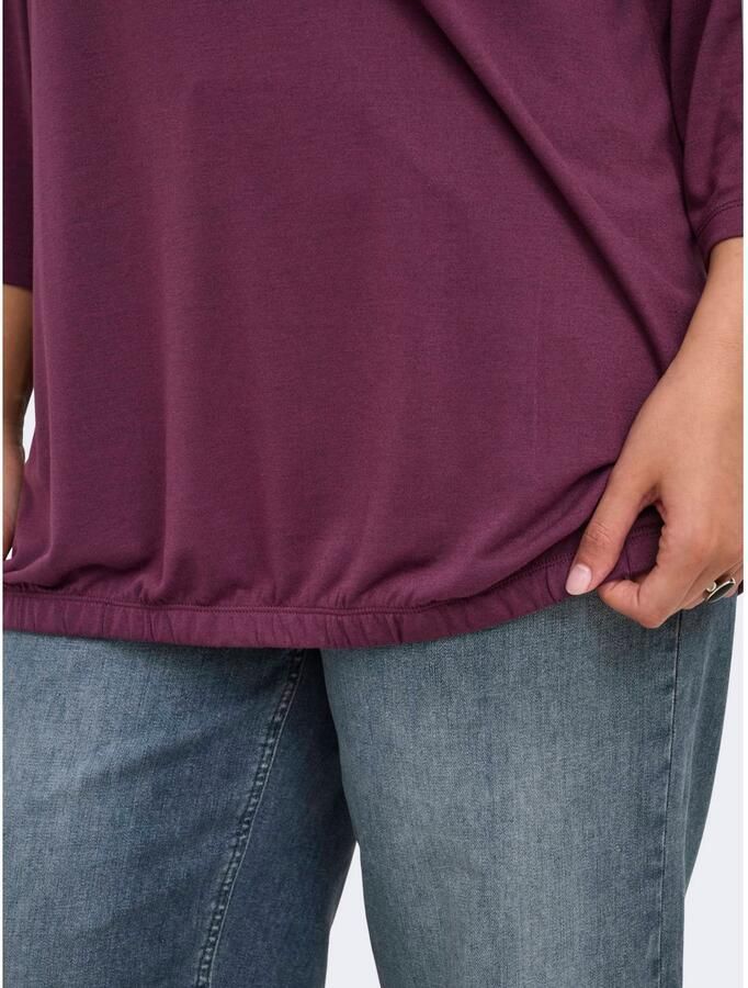 ONLY CARMAKOMA top Plus Size donkerpaars - Foto 2