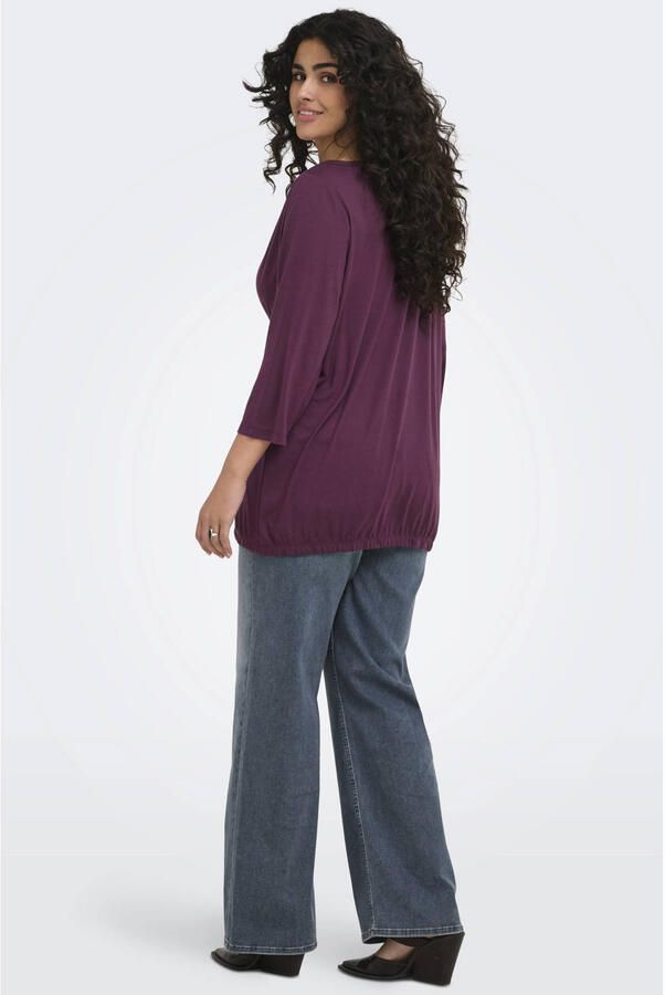 ONLY CARMAKOMA top Plus Size donkerpaars - Foto 3