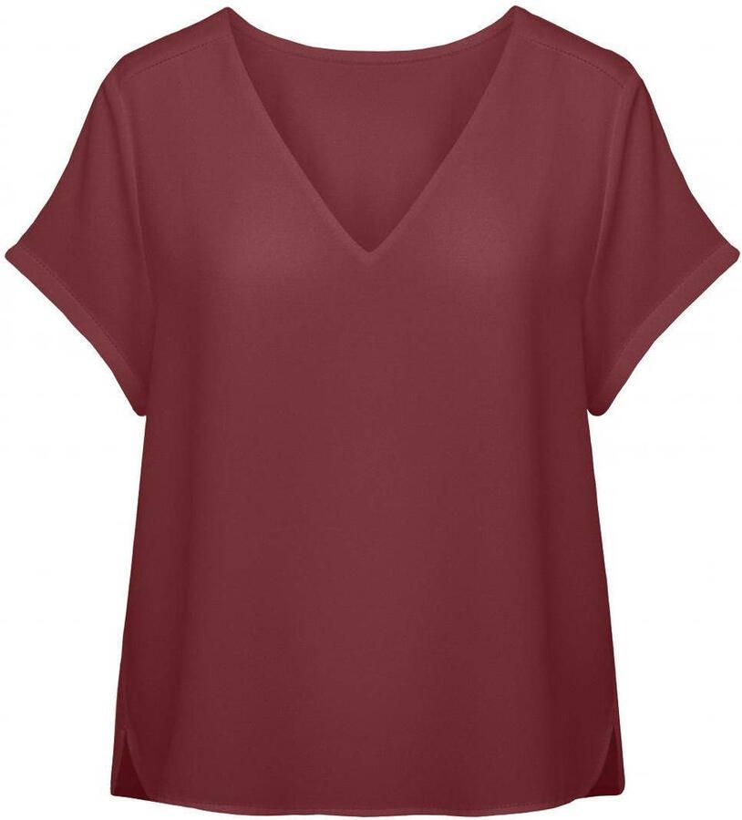 ONLY CARMAKOMA top Plus Size met grafisch donkerrood
