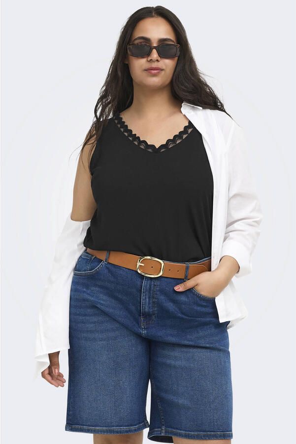 ONLY CARMAKOMA top Plus Size zwart