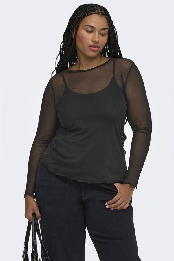 ONLY CARMAKOMA top Plus Size zwart - Foto 3