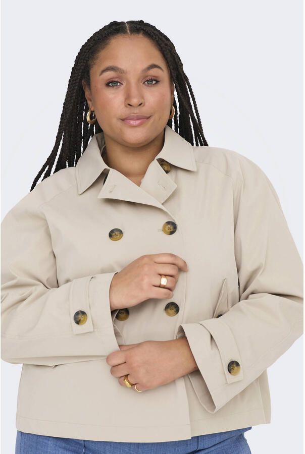 ONLY CARMAKOMA Kort jack CARAPRIL LIFE SHORT TRENCHCOAT OTW NOOS - Foto 3