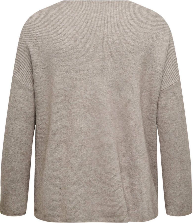 ONLY CARMAKOMA Trui met V-hals CARIBI LS RIB LOOSE V-NECK CC KNT
