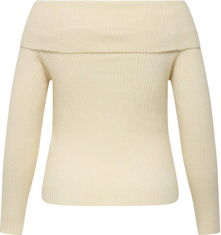Only Carmakoma Wit Off Shoulder Gebreide Top White Dames - Foto 2