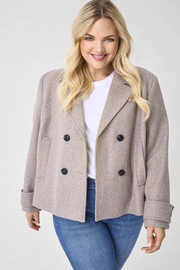 ONLY CARMAKOMA tussenjas beige - Foto 3