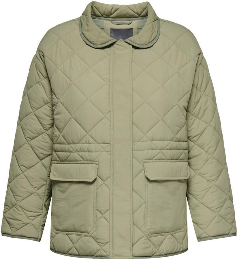 ONLY CARMAKOMA tussenjas quilted groen