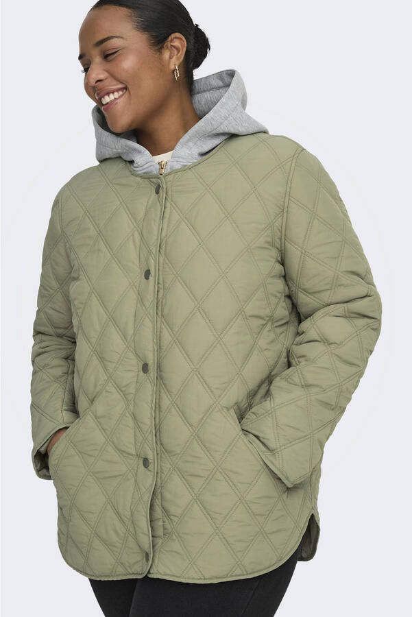 ONLY CARMAKOMA tussenjas quilted groen
