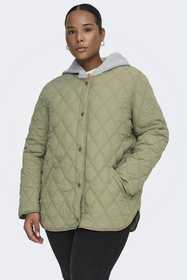 ONLY CARMAKOMA tussenjas quilted groen - Foto 3
