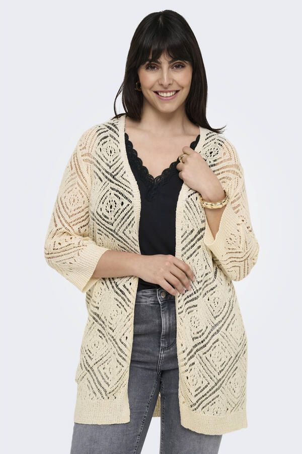 ONLY CARMAKOMA Vest CARWISTY 3 4 SL OPEN CARDIGAN KNT - Foto 3