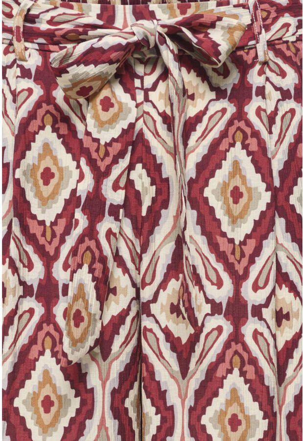 ONLY CARMAKOMA viscose loose fit broek met print Plus Size rood - Foto 3
