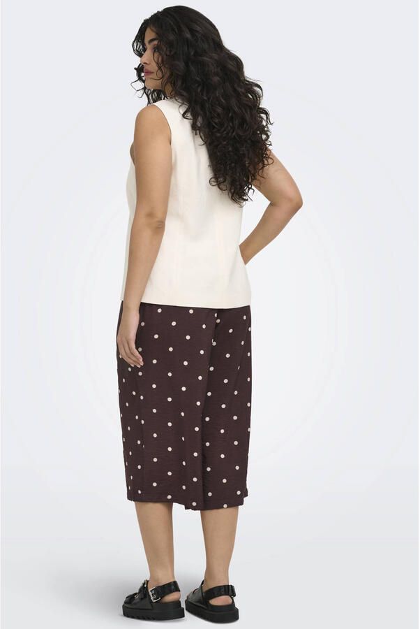 ONLY CARMAKOMA viscose loose fit broek Plus Size donkerbruin - Foto 2