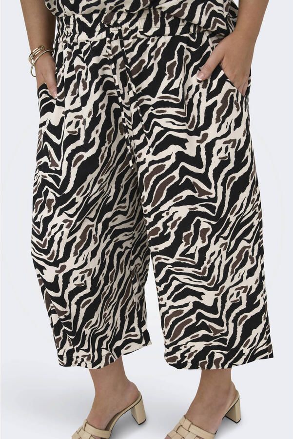 ONLY CARMAKOMA wide leg broek Plus Size zwart