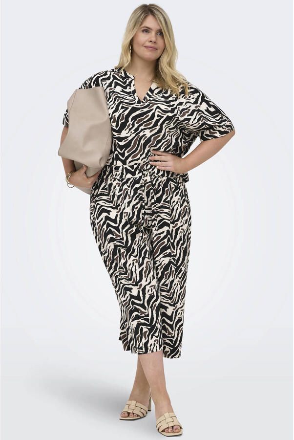 ONLY CARMAKOMA wide leg broek Plus Size zwart - Foto 3