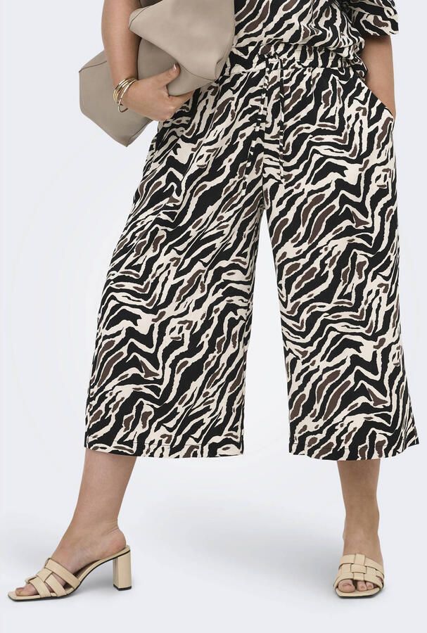 ONLY CARMAKOMA wide leg broek Plus Size zwart - Foto 2