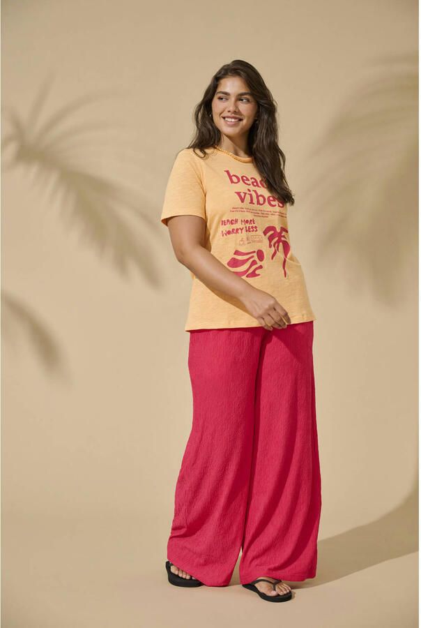 ONLY CARMAKOMA wide leg regular waist casual broek