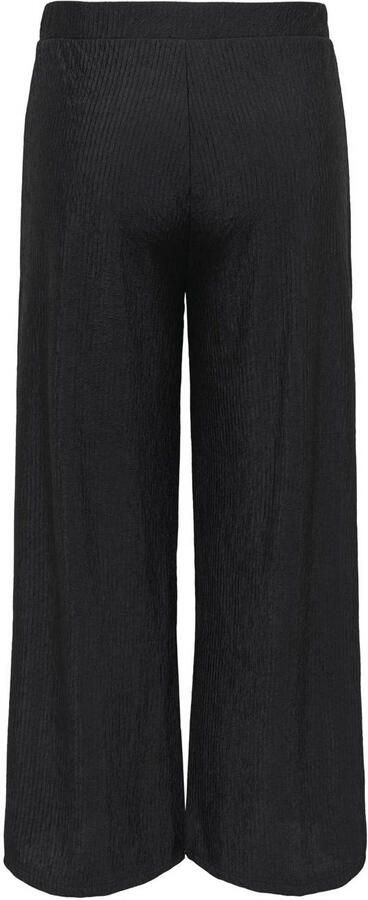 ONLY CARMAKOMA wide leg regular waist casual broek zwart