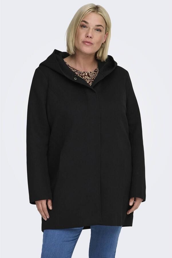 ONLY CARMAKOMA PLUS SIZE lange jas met capuchon model 'CARSEDONA LIGHT COAT'