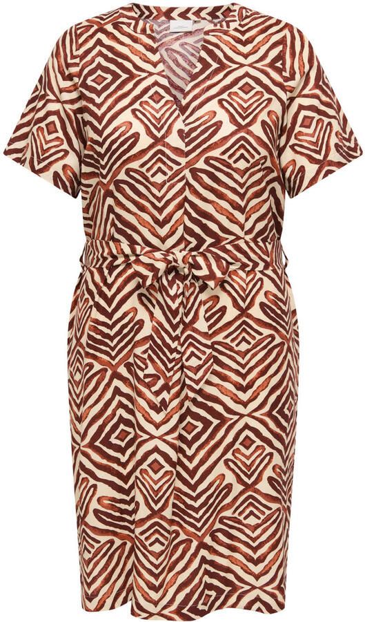 ONLY CARMAKOMA Zomerjurk CARSHILLA 2 4 KNEE DRESS VIS AOP BS