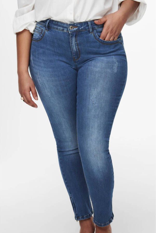 ONLY CARMAKOMA regular waist cropped skinny jeans CARKARL light denim